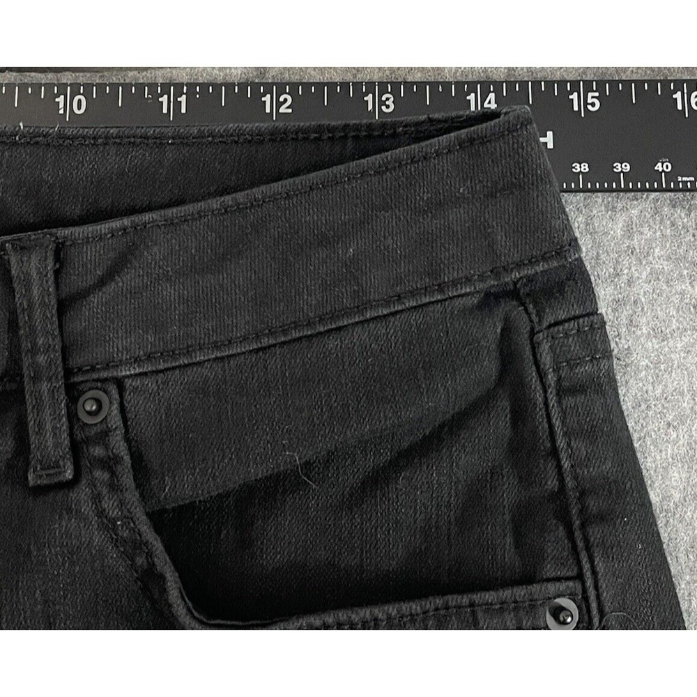 Wild Fable Womens Skinny Jeans Black Distressed Ripped Size 4 High Waisted - Picture 9 of 13